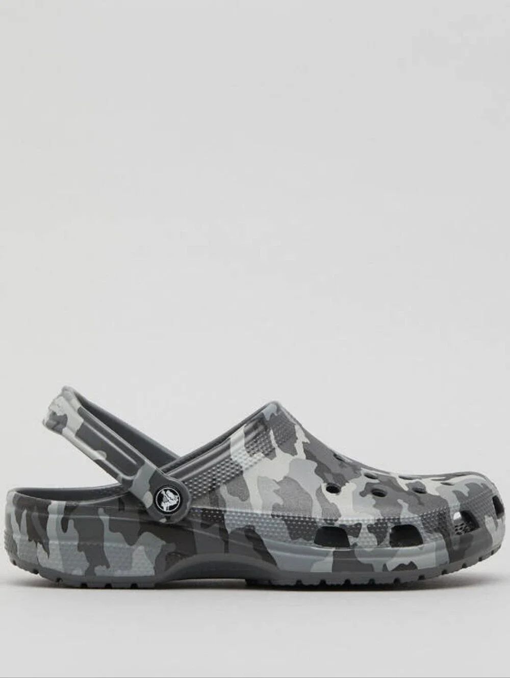 NWT Crocs Gray Classic Camoflauge Camo Cogs Shoes Slip On Mens 11